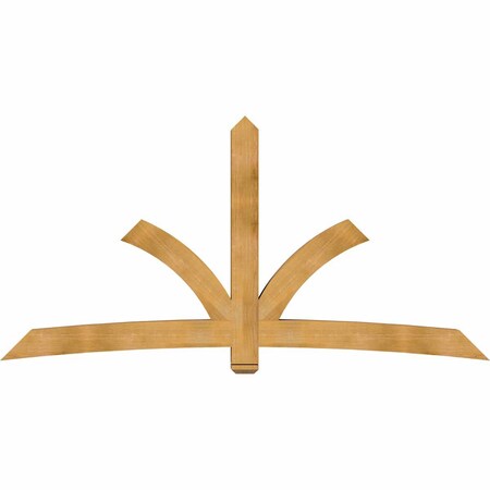 Ekena Millwork Davenport Rough Sawn Timber Gable Bracket, Western Red Cedar, 108"W x 54"H x 6"D x 6"F, 12/12 Pitch GBW108X54X0606DAV00RWR